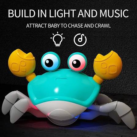 CrawlMate Crab – Musical Light-Up Crawling Companion