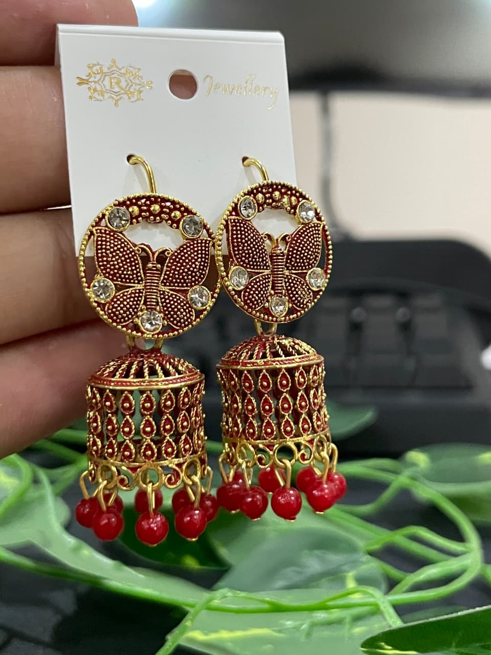 ELEGENT BUTTERFLY JHUMKI SET