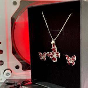 Crimson Wings Jewelry Set