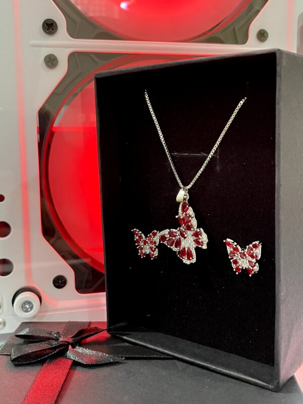 Crimson Wings Jewelry Set